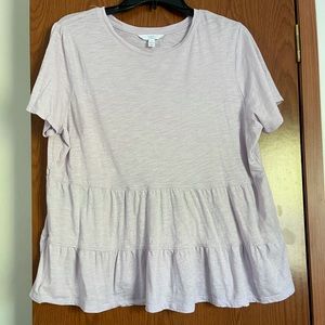 Lavender tiered babydoll top